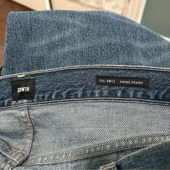 Edwin Anthropologie Kali Ankle Vintage Straight in Wipeout Size 30 - Picture 9 of 10